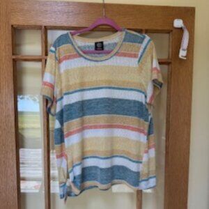Dressy T-shirt Striped Top